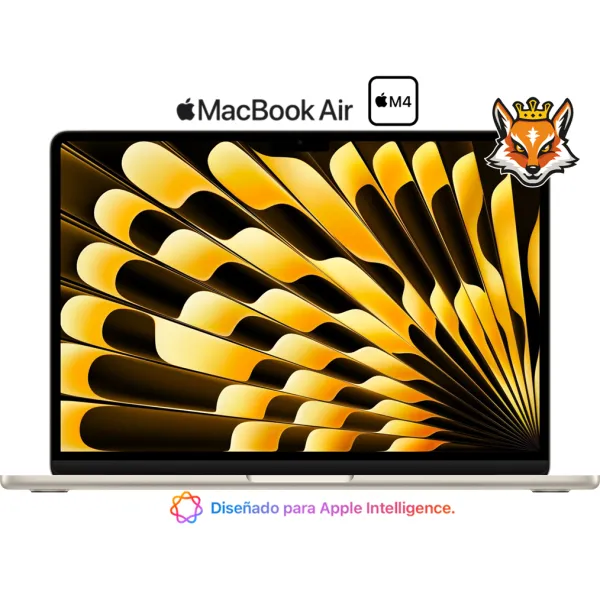 Apple MacBook Air 13 (2025) M4 CPU x10/GPU x8 16GB 256GB SSD Blanco Estrella
