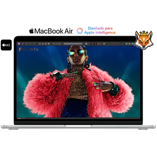 Apple Macbook Air 15.3' (2024) M3 CPU x8/GPU x10 16GB 256GB SSD Plata