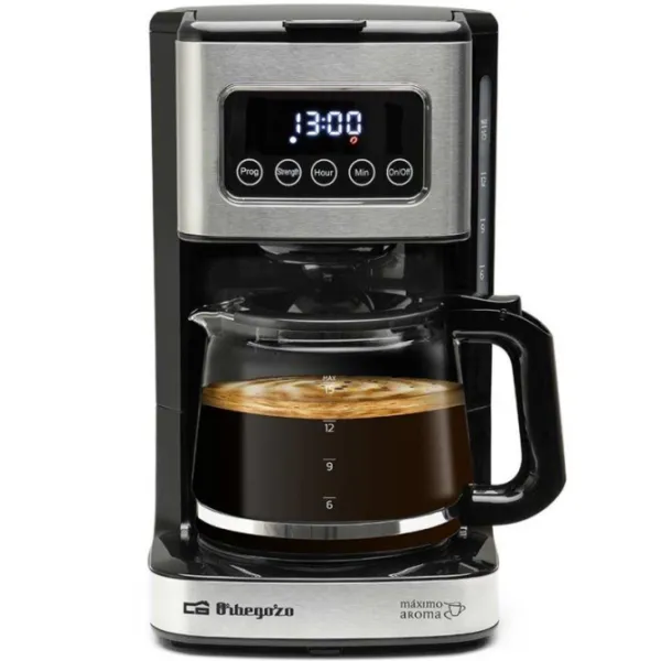 Cafetera de Goteo Orbegozo CG 6015/ 15 Tazas/ Negra