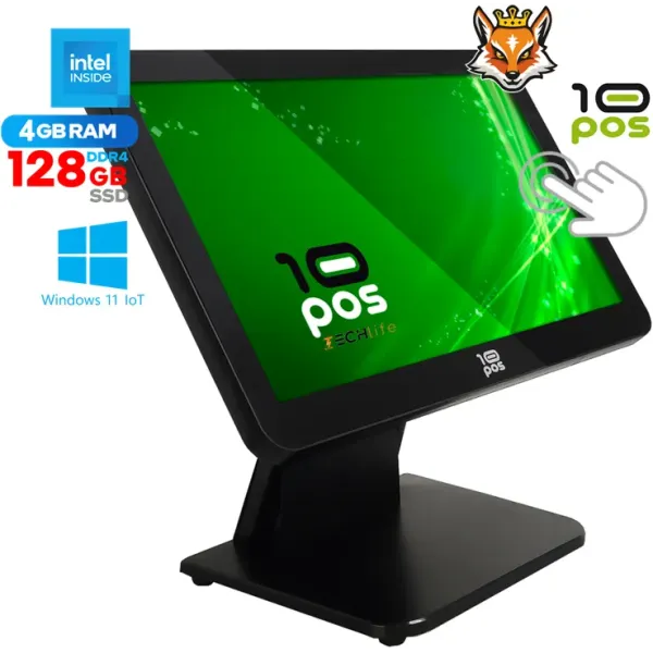 10POS FT-16N Sistema POS Todo-en-Uno Intel Celeron J4125/4GB/128GB SSD/15.6" Táctil Windows 10 IoT