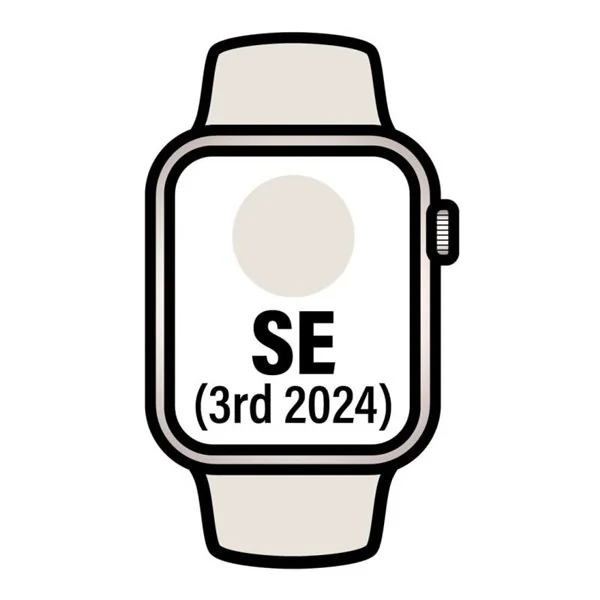 Apple Watch SE GPS 44mm Caja Aluminio Blanco Estrella con Correa Deportiva Blanco Estrella M L