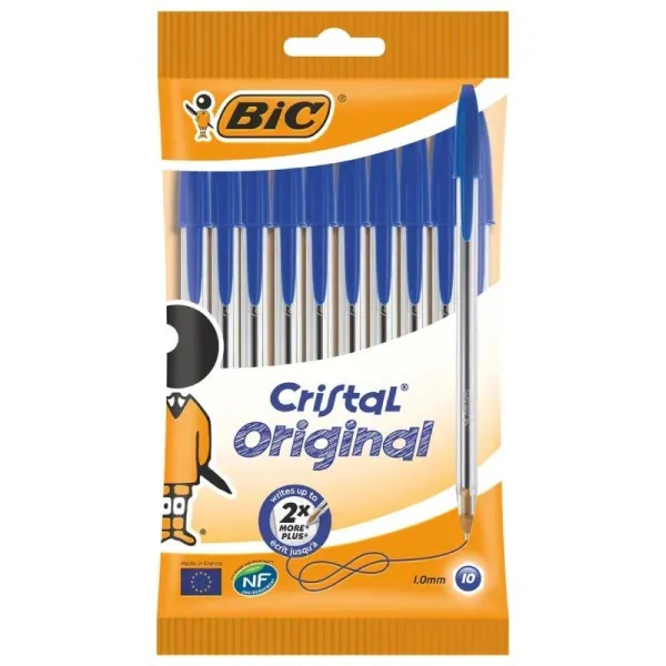 BIC 516352 bolígrafo Azul Medio 10 pieza(s)