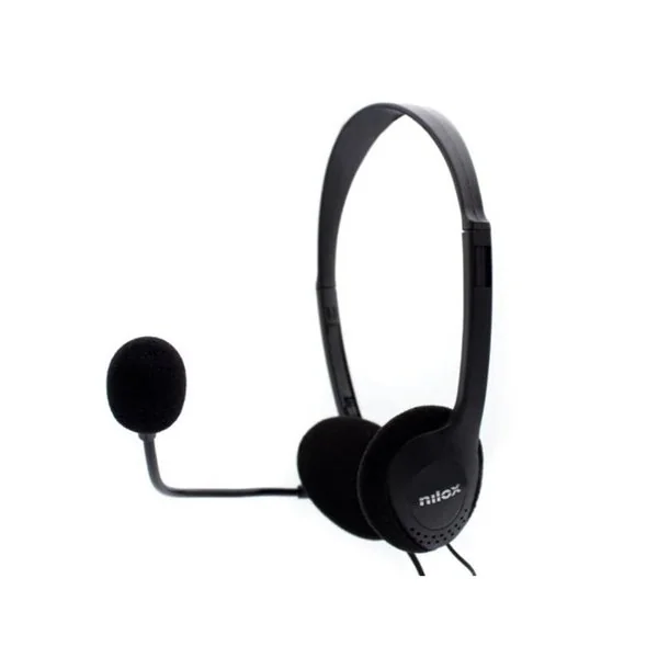 Nilox Auriculares Jack 3.5mm con Micrófono PC Negros 