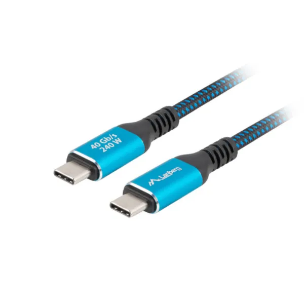 Lanberg CA-CMCM-45CU-0010-BK cable USB USB 3.2 Gen 2 (3.1 Gen 2) 1 m USB C Negro, Azul