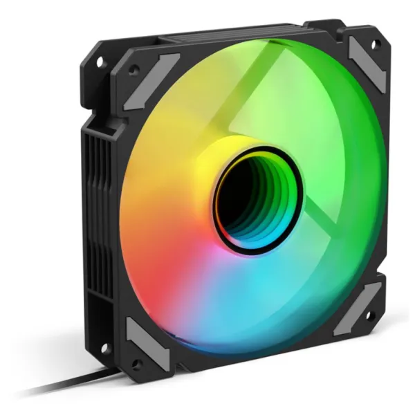 Sharkoon SHARK Mirror PWM RGB Carcasa del ordenador Ventilador 12 cm Negro 1 pieza(s)