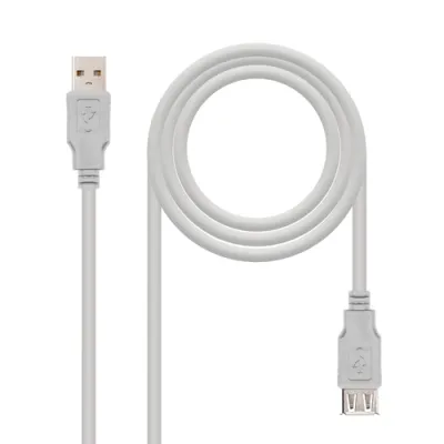 Nanocable Cable Prolongador USB 2.0 Tipo A Macho/Hembra 1m Beige Nanocable Cable Prolongador USB 2.0 Tipo A Macho/Hembra 1m Beige