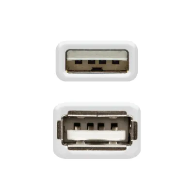Nanocable Cable Prolongador USB 2.0 Tipo A Macho/Hembra 1m Beige Nanocable Cable Prolongador USB 2.0 Tipo A Macho/Hembra 1m Beige
