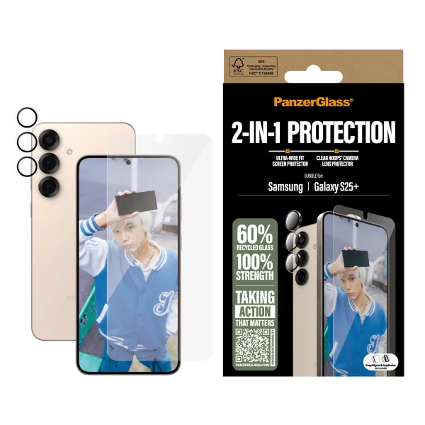 PanzerGlass - Protección completa para Samsung S25+