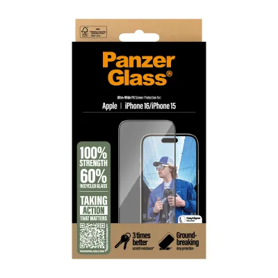 PanzerGlass PG Scrn iPhone 16 6.1Inch UWF Protector de pantalla PanzerGlass PG Scrn iPhone 16 6.1Inch UWF Protector de pantalla