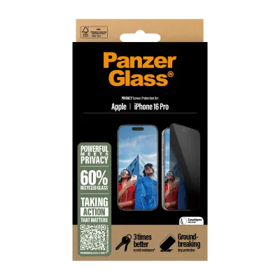 PanzerGlass PG Priv Scrn iPhone 16P 6.3Inch UWF Protector de