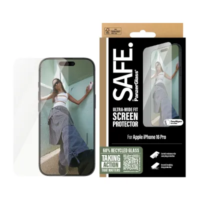 PanzerGlass SAFE by PG Scrn iPhone 16P 6.3Inch UWF Protector de PanzerGlass SAFE by PG Scrn iPhone 16P 6.3Inch UWF Protector de