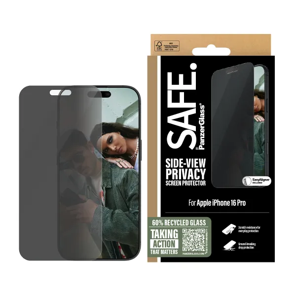 PanzerGlass SAFE by PG Priv Scrn iPhone 16P 6.3 UWF Protector de pantalla Apple 1 pieza(s)