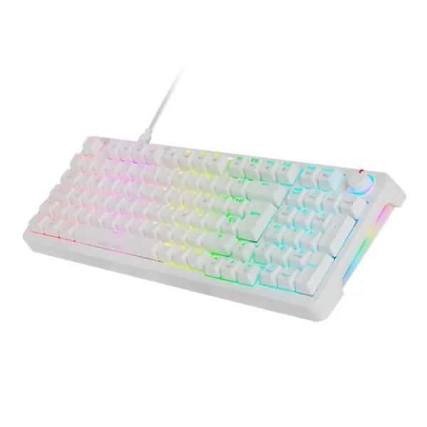 Teclado Mecanico Mkpro Switch Linear Silent Rgb Blanco Mars Gaming