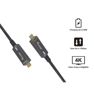 Equip 119461 Cable óptico activo USB-C a C, M/M, 5,0m, PD 60W