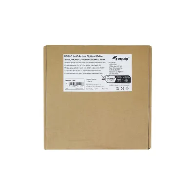 Equip 119461 Cable óptico activo USB-C a C, M/M, 5,0m, PD 60W