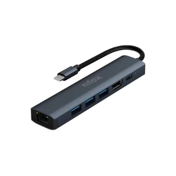Niloz Docking Station USB-C 6 en 1 Gris