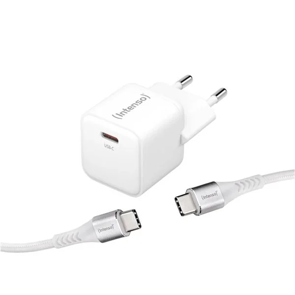 Intenso | kit cargador gan w30c + cable usb-c