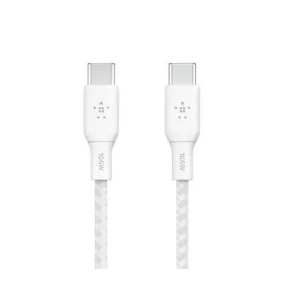 Belkin BoostCharge Cable USB-C a USB-C Doble Trenzado PD 100W