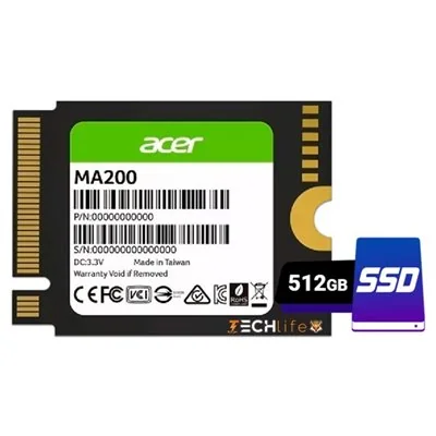 Acer MA200 SSD NVMe 512GB a 5000MB/s PCIe 4.0 M.2 2230 Acer MA200 SSD NVMe 512GB a 5000MB/s PCIe 4.0 M.2 2230