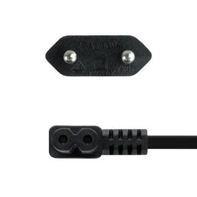 Nanocable Cable de Alimentación Acodado CEE7 Macho a C7 Hembra