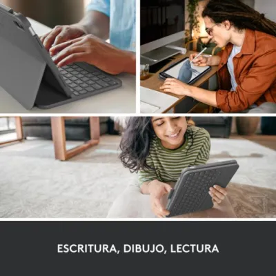 Logitech Slim Folio Funda Gris con Teclado para iPad 10th