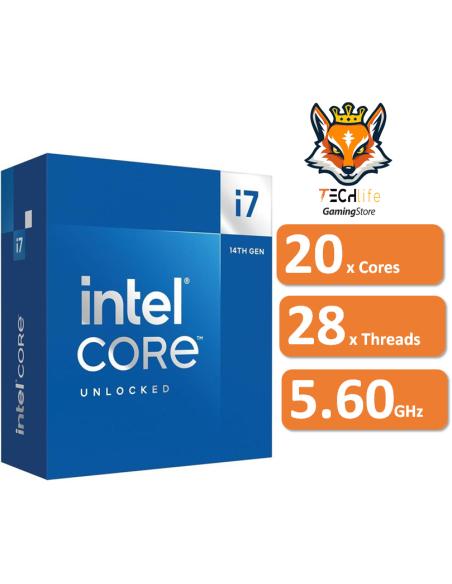 Intel Core i7-14700KF 20x Cores a 3.40Ghz/5.6Ghz 33MB Socket 1700 |...