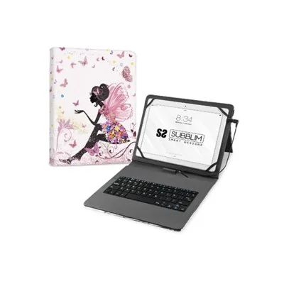Subblim Keytab Funda Universal con Teclado Hada para Tablet