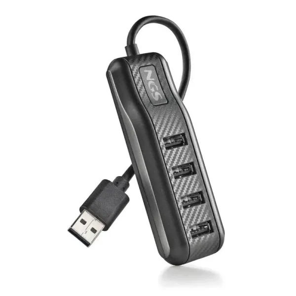NGS PORT 2.0 Hub 4x USB 2.0 Negro