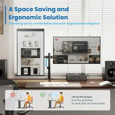 Ewent EW1512 Soporte de Mesa para Dos Monitores hasta 32"