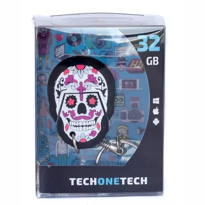 Pendrive 32GB Tech One Tech Calavera Pinky USB 2.0
