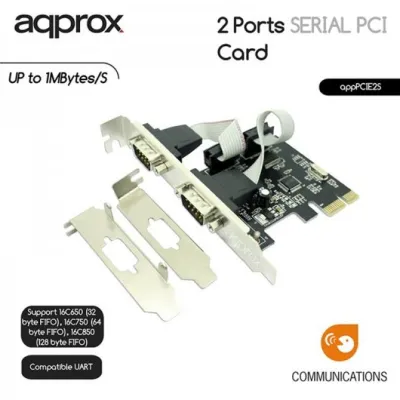 Approx Tarjeta PCI-Express 2 Puertos Serie Approx Tarjeta PCI-Express 2 Puertos Serie