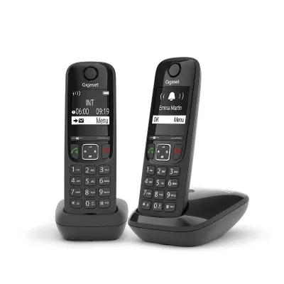 Gigaset AS690 Duo Pack de Teléfonos Inalámbricos Negros