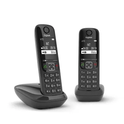 Gigaset AS690 Duo Pack de Teléfonos Inalámbricos Negros