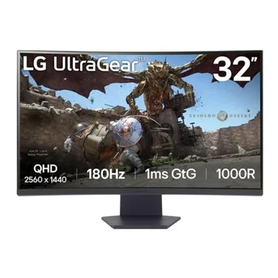 Monitor LG UltraGear 32GS60QC-B 31.5" LED VA QHD 180Hz FreeSync