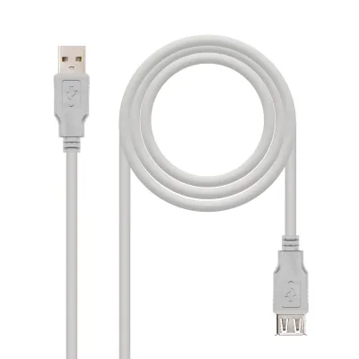 Nanocable Cable Prolongador USB 2.0 Tipo A Macho/Hembra 1m Beige Nanocable Cable Prolongador USB 2.0 Tipo A Macho/Hembra 1m Beige