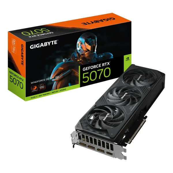 GIGABYTE GeForce RTX 5070 WINDFORCE OC SFF 12GB GDDR7 Reflex 2 RTX AI DLSS4