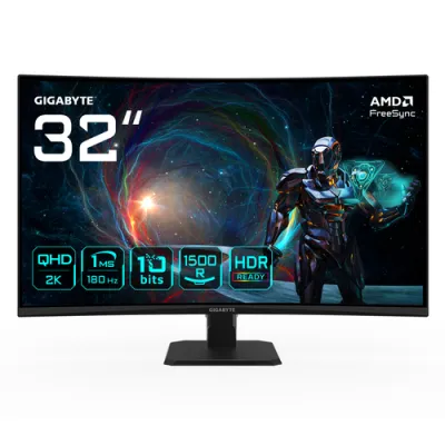GIGABYTE GS32QCA 31.5" Monitor Curvo para Gaming QHD - 2560 x