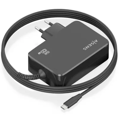 Cargador de Portátil GaN Aisens ASCH-1PD100WL50-BK USB Tipo-C/