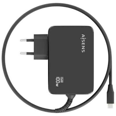 Cargador de Portátil GaN Aisens ASCH-1PD100WL50-BK USB Tipo-C/