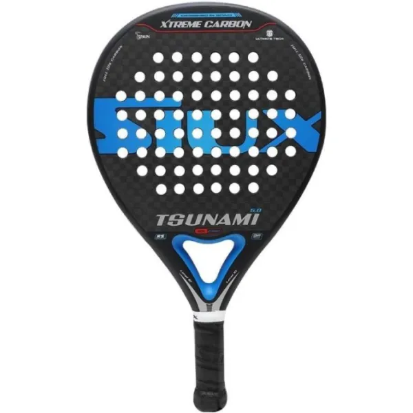 Pala de Pádel Siux Tsunami 5.0 12K/ Negra y Azul