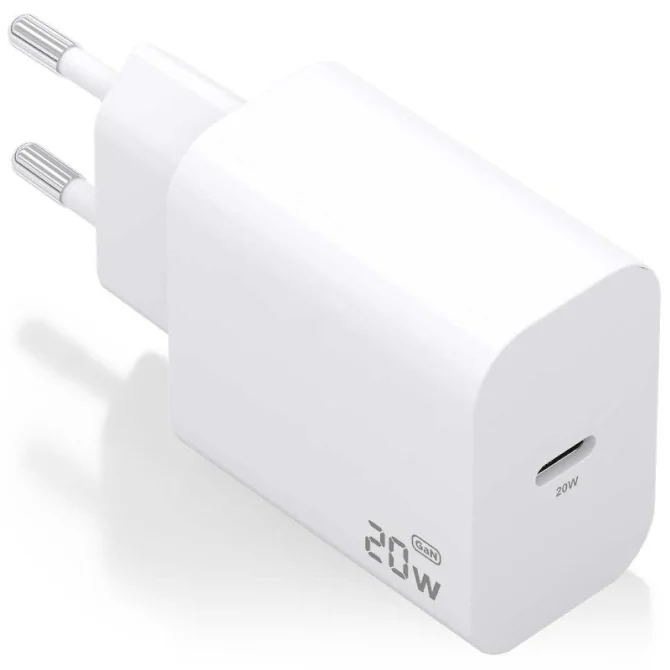 Cargador de Pared GaN Aisens A110-0938/ 1xUSB Tipo-C/ 20W/