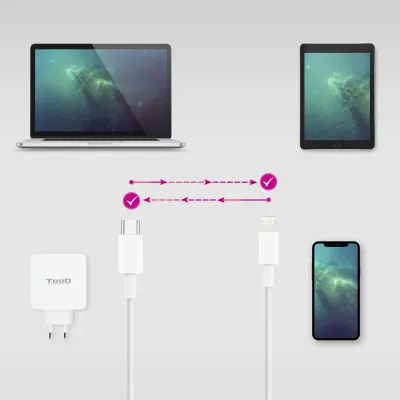 Cable USB 2.0 Tipo-C Lightning Nanocable 10.10.0600/ USB Tipo-C