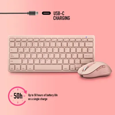 NGS Fantasy Pink -KIT Recargable Bluetooth Teclado reducido NGS Fantasy Pink -KIT Recargable Bluetooth Teclado reducido