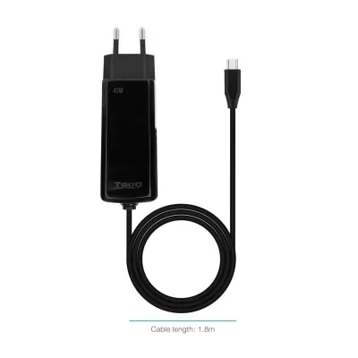 Cargador Automatico Portatil Gan Usb-c Pd 45w Cubico Negro Tooq