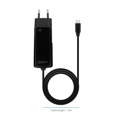 Cargador Automatico Portatil Gan Usb-c Pd 3.0 90w Cubico Negro