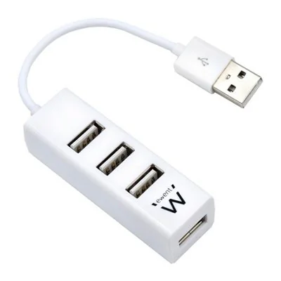 Ewent Mini-Hub 4 Puertos USB 2.0 Blanco