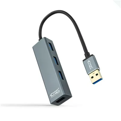 Nanocable Hub 4 Puertos USB 3.0 Gris