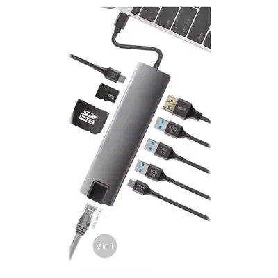 Coolbox Hub USB-C MiniDOCK 9 Puertos