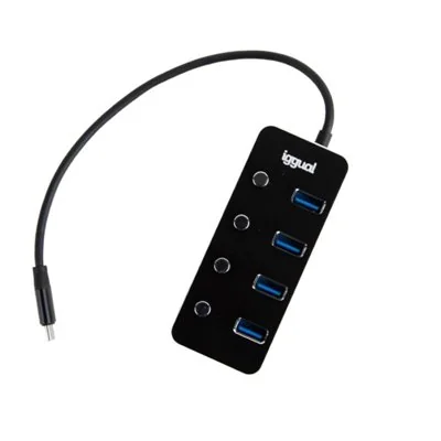Iggual hub tipo c x 4 puertos usb 3.1 4buttons