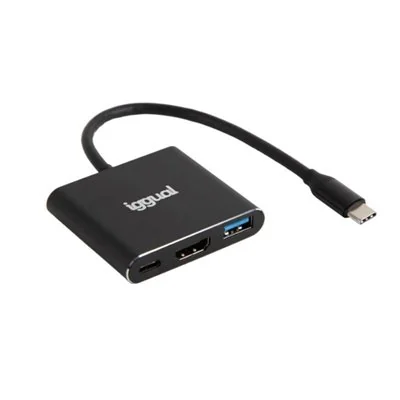 iggual Hub tipo C 3 en 1 HDMI USB3.0